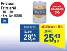Metro Frivissa Frittieröl Angebot