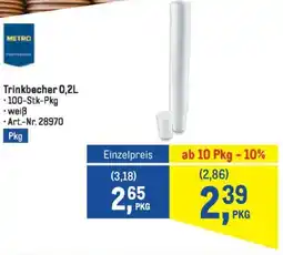 Metro Trinkbecher Angebot