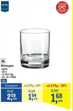 Metro Whiskyglas Lario Angebot
