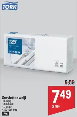 Metro Servietten weiß Angebot