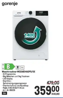 Metro Waschtrockner WD2A854ADPS/DE Angebot