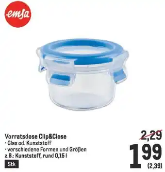Metro Vorratsdose Clip&Close Angebot