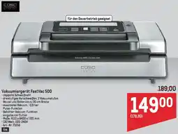 Metro Vakuumiergerät FastVac 500 Angebot
