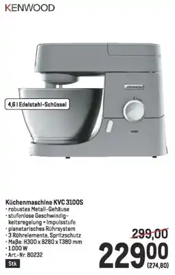 Metro Küchenmaschine KVC 3100S Angebot