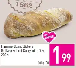 Sutterlüty Hammerl Landbäckerei Grillwurzelbrot Curry oder Olive Angebot