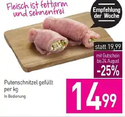 Sutterlüty Putenschnitzel gefüllt per kg Angebot