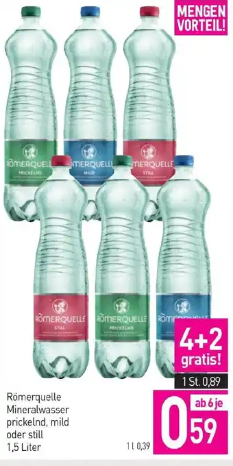 Sutterlüty Römerquelle Mineralwasser prickelnd, mild oder still Angebot