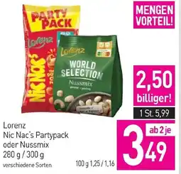 Sutterlüty Lorenz Nic Nac's Partypack oder Nussmix Angebot