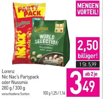 Sutterlüty Lorenz Nic Nac's Partypack oder Nussmix Angebot