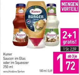 Sutterlüty Kuner Saucen im Glas oder im Squeezer Angebot