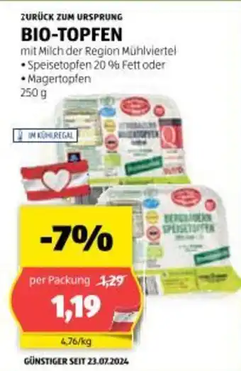 Hofer Bio topfen Angebot