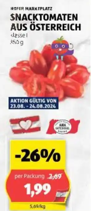Hofer Snacktomaten aus osterreich Angebot