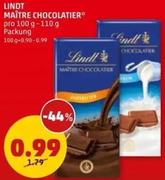 PENNY Lindt maître chocolatier Angebot