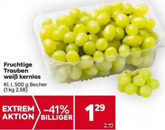 Billa Fruchtige Trauben weiß kernlos Angebot