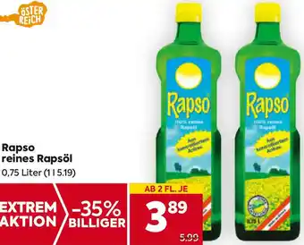 Billa Rapso reines Rapsöl Angebot