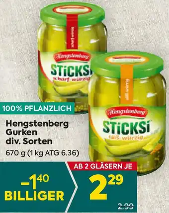 Billa Hengstenberg Gurken Angebot