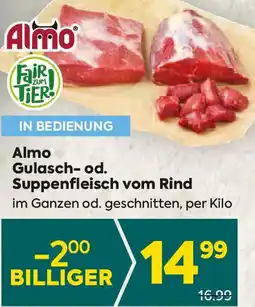 Billa Almo Gulasch- od. Suppenfleisch vom Rind Angebot