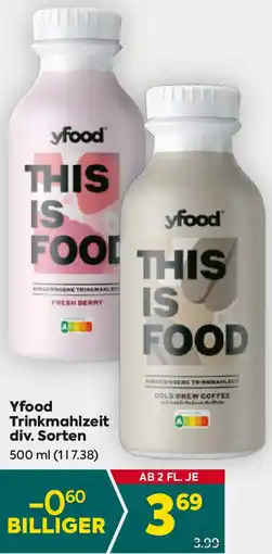 Billa Yfood trinkmahlzeit Angebot