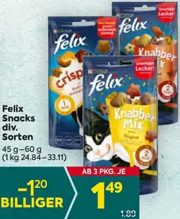 Billa Felix Snacks Angebot