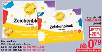 Maximarkt Zeichenblock Angebot