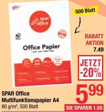 Maximarkt SPAR Office Multifunktionspapier A4 Angebot