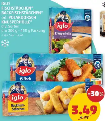 PENNY Iglo fischstäbchen backfischstäbchen od. polardorsch knusperhülle Angebot