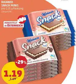 PENNY Manner snack minis Angebot