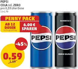 PENNY Pepsi cola od. zero Angebot
