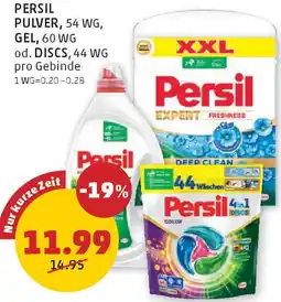 PENNY Persil pulver, gel, od. discs Angebot
