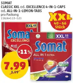 PENNY Somat classic xxl od. excellence 4-in-1-caps od. all-in-1-lemon-tabs Angebot