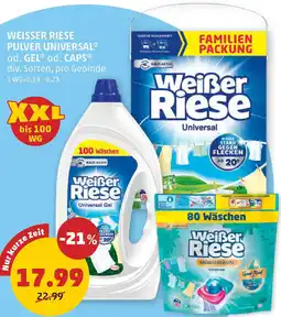 PENNY Weisser riese pulver universal od. gel od. caps Angebot