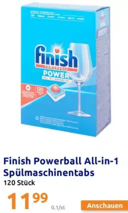 Action Finish powerball all-in-1 spülmaschinentabs Angebot