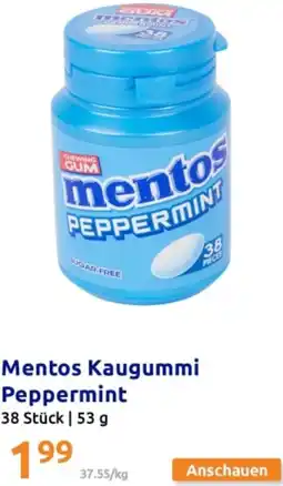 Action Mentos Kaugummi Peppermint Angebot