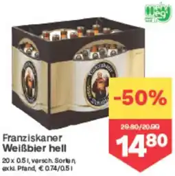 MPreis Franziskaner weißbier hell Angebot