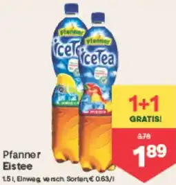 MPreis Pfanner eistee Angebot