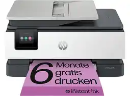 Media Markt HP OfficeJet Pro 8124e, 10 S/min Farbe, HP+ 6 Monate Instant Ink, Multifunktionsdrucker, WLAN, Tintendruck, Silber/Schwarz Angebot