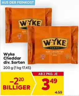 Billa Wyke Cheddar div. Sorten Angebot
