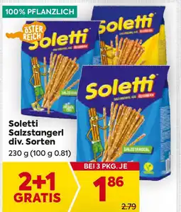 Billa Soletti Salzstangerl div. Sorten Angebot