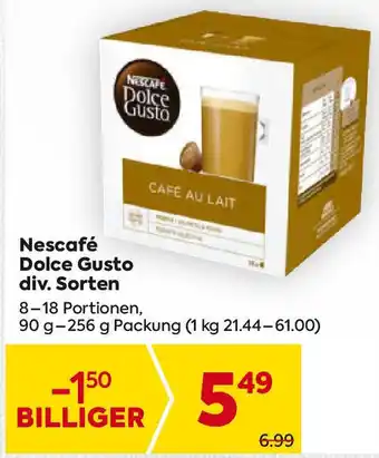 Billa Nescafé Dolce Gusto div. Sorten Angebot