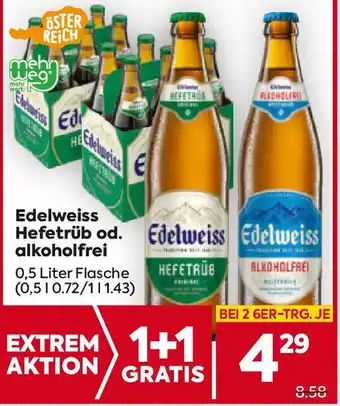 Billa Edelweiss Hefetrüb od. alkoholfrei Angebot