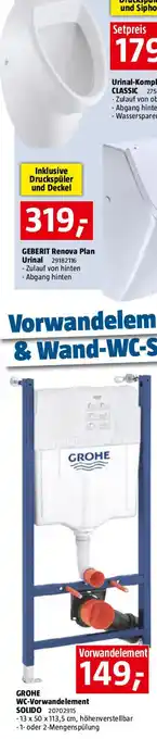 Bauhaus Grohe WC-Vorwandelement Solido Angebot