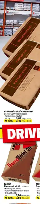 Bauhaus Mauermörtel Angebot