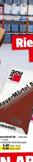 Bauhaus Baumit Mauermörtel 50 Angebot