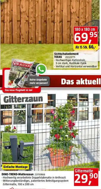 Bauhaus Kraus Dino Trend Mattenzaun Angebot