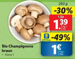 Lidl Bio Champignons braun Angebot