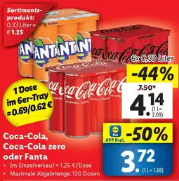 Lidl Coca-Cola, Coca-Cola zero oder Fanta Angebot