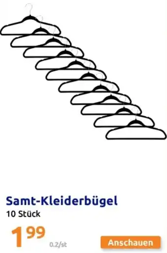 Action Samt-Kleiderbügel Angebot