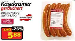 Wurstico Käsekrainer geräuchert Angebot