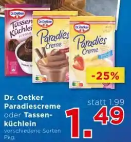 Unimarkt Dr. Oetker Paradiescreme oder Tassen- küchlein Angebot