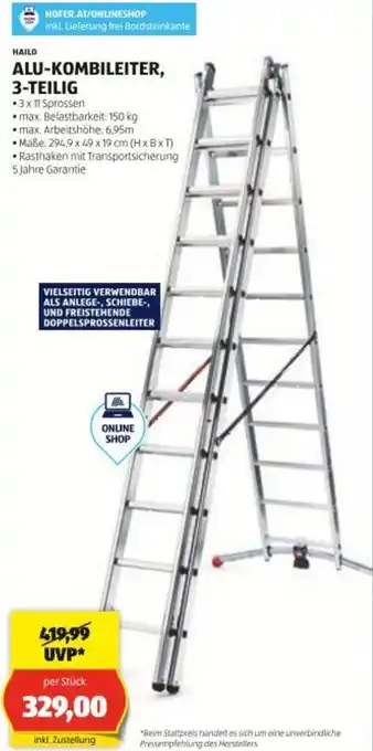 Hofer Hailo alu-kombileiter Angebot